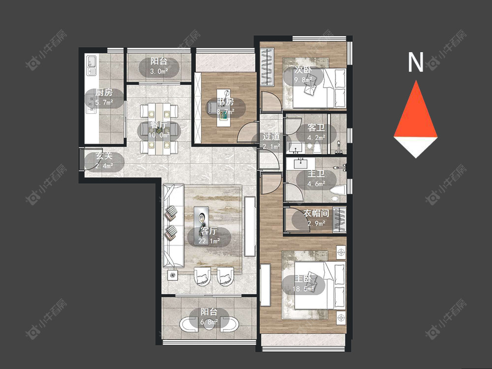 常州云山诗意在售二手房源户型图_小牛看房