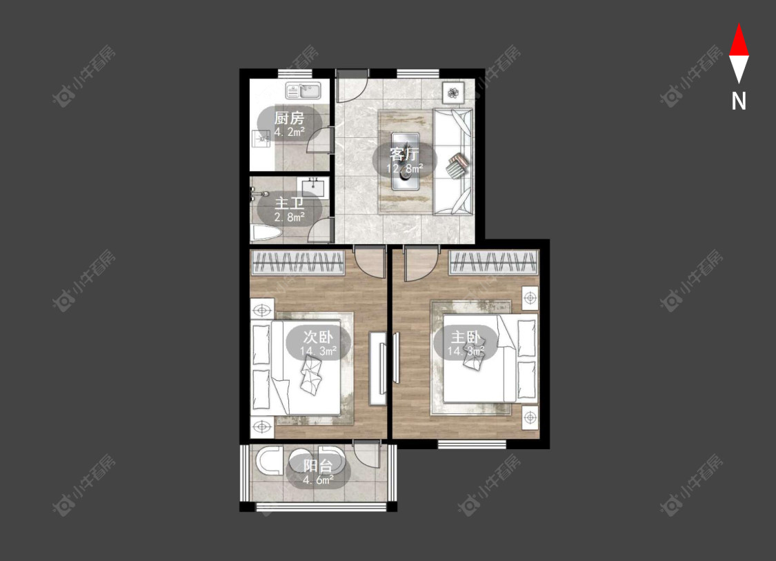 常州浦南新村在售二手房源户型图_小牛看房