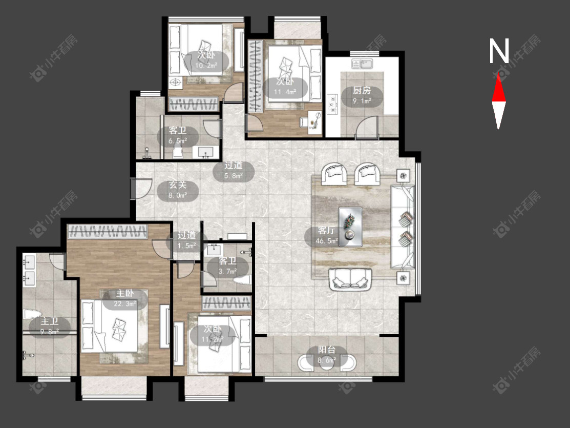 常州华润润府在售二手房源户型图_小牛看房