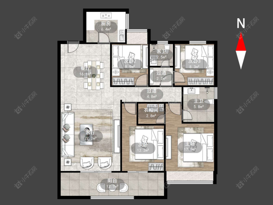 常州吾悦广场(天宁)在售二手房源户型图_小牛看房