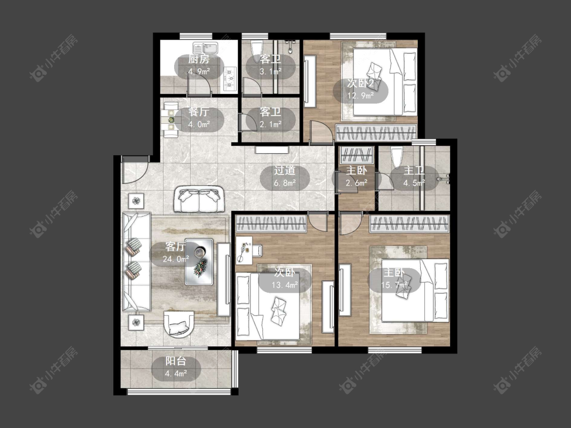 常州百馨苑南苑在售二手房源户型图_小牛看房
