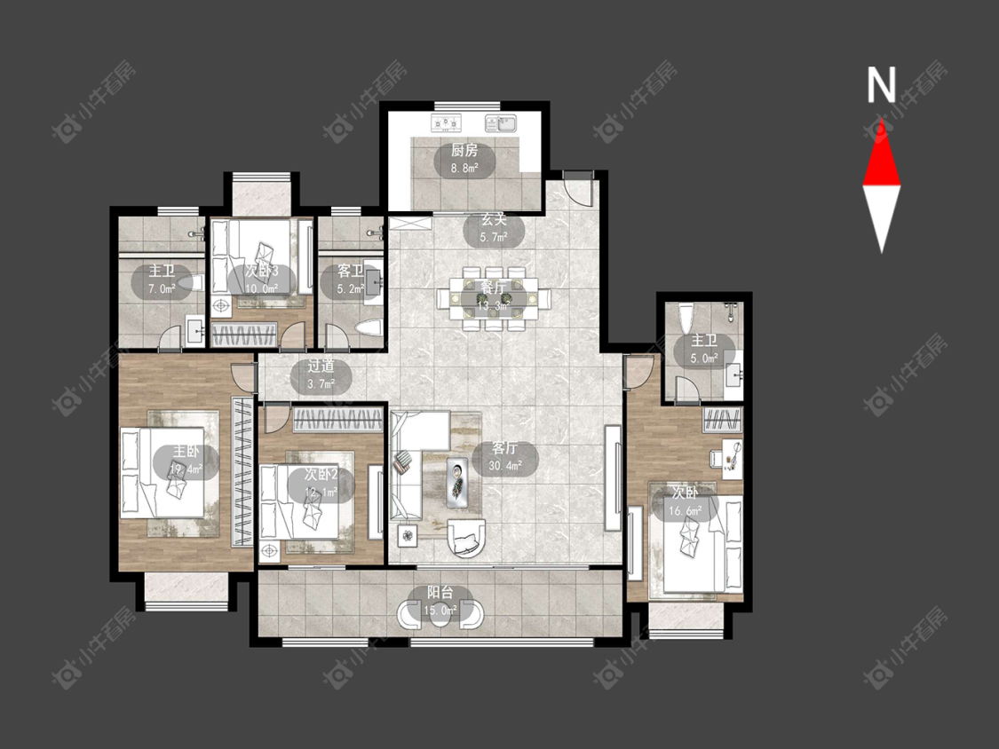 常州新城樾隽中央在售二手房源户型图_小牛看房