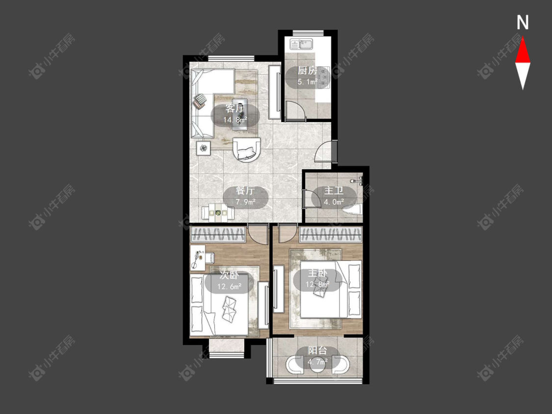 常州星港花苑南区在售二手房源户型图_小牛看房
