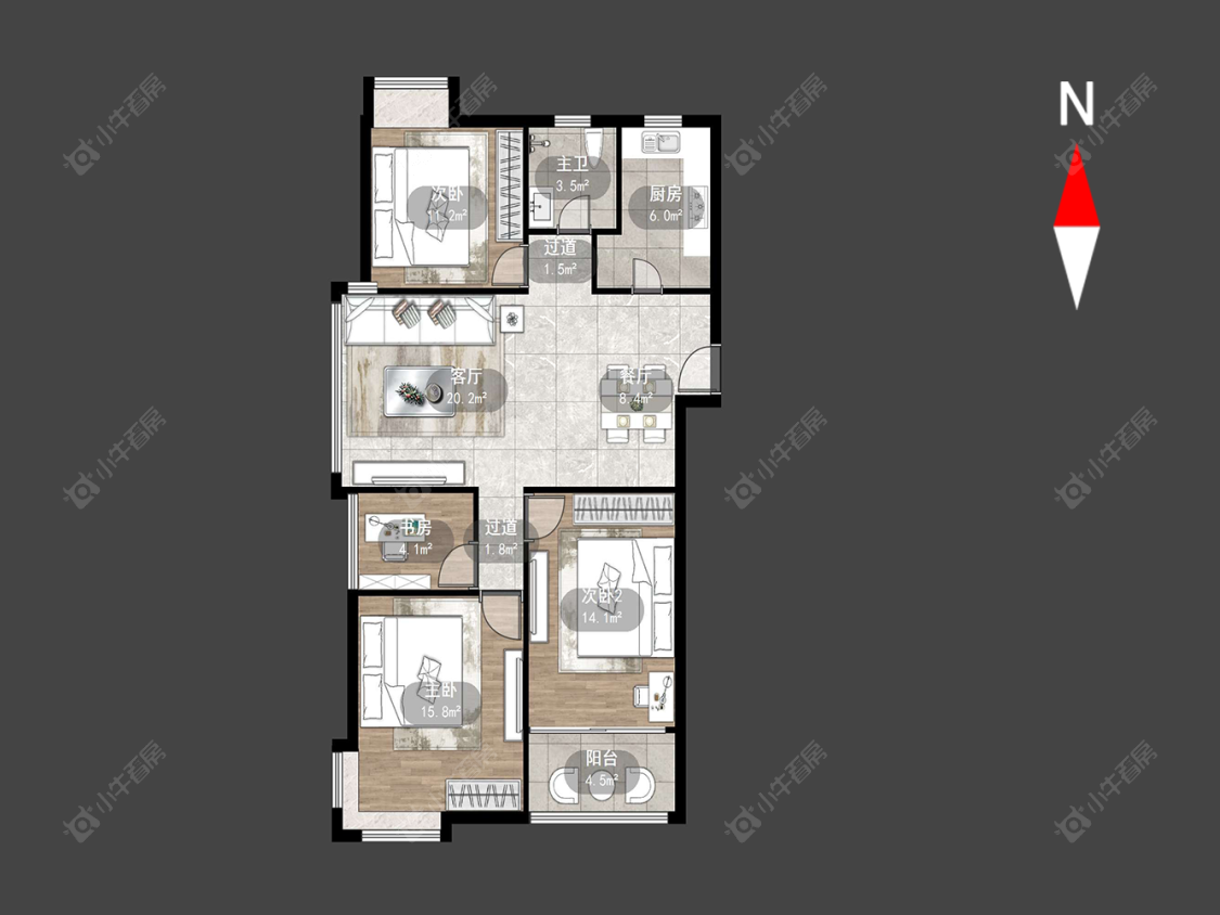 飞龙新苑房源户型图 常州飞龙新苑在售二手房源户型图_小牛看房