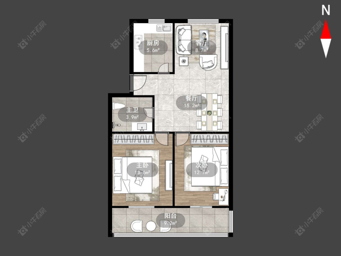 常州邮电公寓在售二手房源户型图_小牛看房