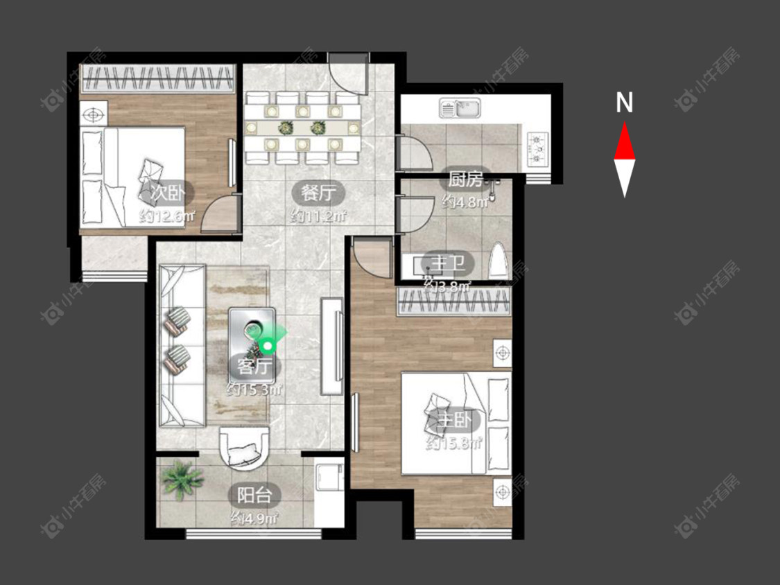 常州绿都万和城三区在售二手房源户型图_小牛看房