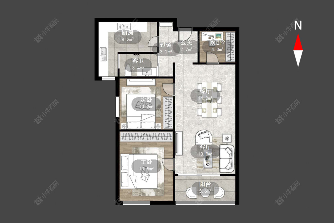 万达中央华城房源户型图 常州万达中央华城在售二手房源户型图_小牛看房