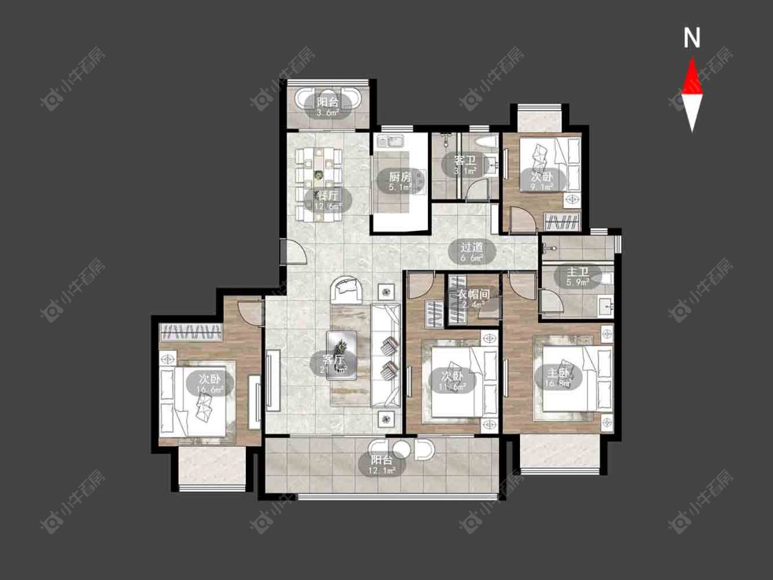 常州花语江南在售二手房源户型图_小牛看房
