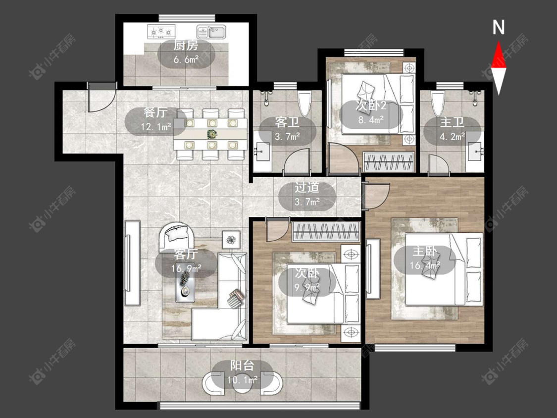 东方君开房源户型图 常州东方君开在售二手房源户型图_小牛看房