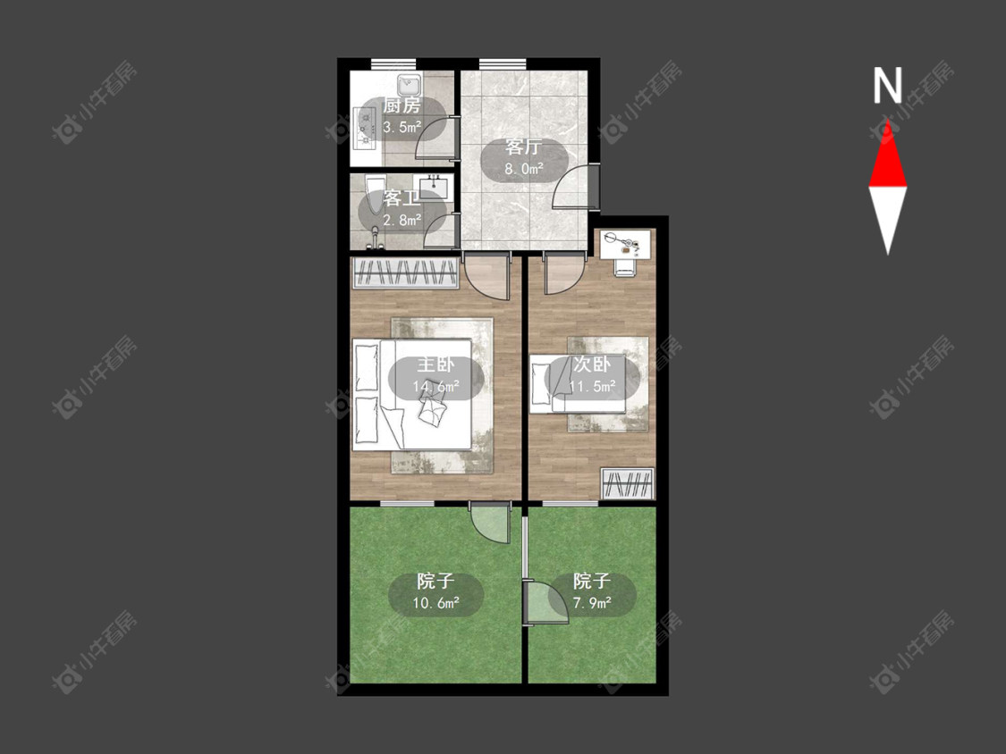 常州白云新村在售二手房源户型图_小牛看房