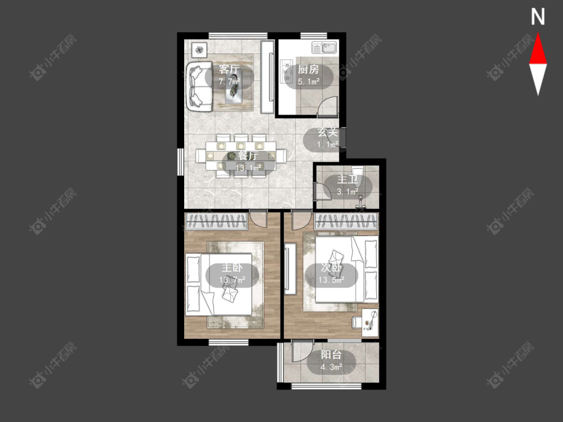 常州西上园在售二手房源户型图_小牛看房