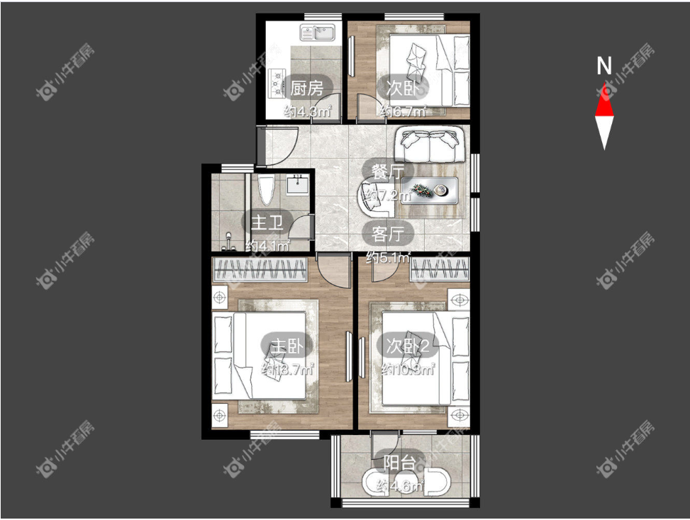 常州燕兴新村东区在租房源户型图_小牛看房