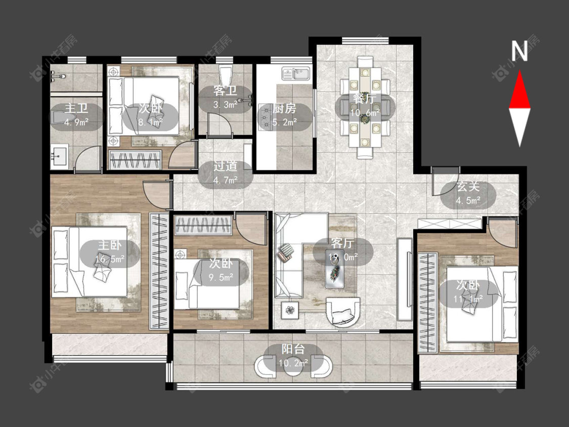 常州雅居乐湖光映月在售二手房源户型图_小牛看房