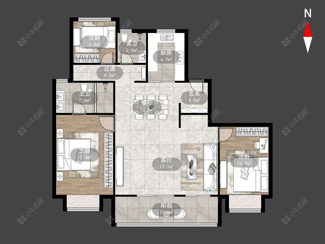 新城桃李郡房源户型图 常州新城桃李郡在售二手房源户型图_小牛看房