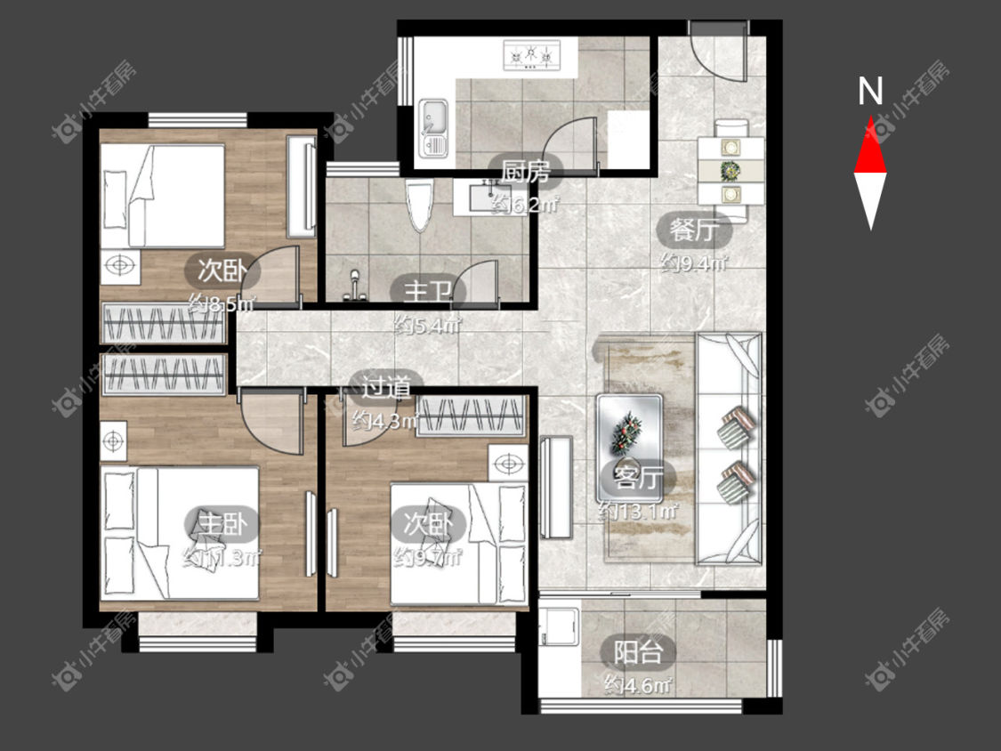 衡麓世家房源户型图 常州衡麓世家在租房源户型图_小牛看房