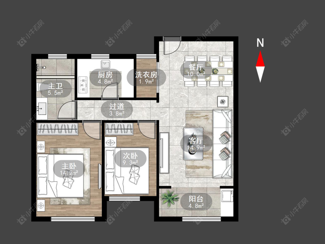 常州绿地世纪城三期在售二手房源户型图_小牛看房