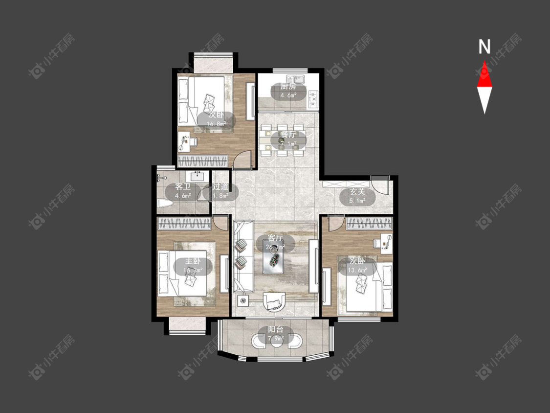 常州绿洲家园在售二手房源户型图_小牛看房