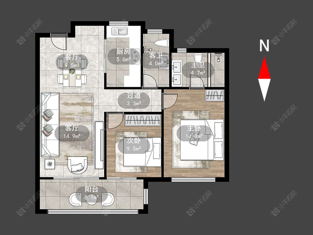 常州路劲金东方玖园在售二手房源户型图_小牛看房