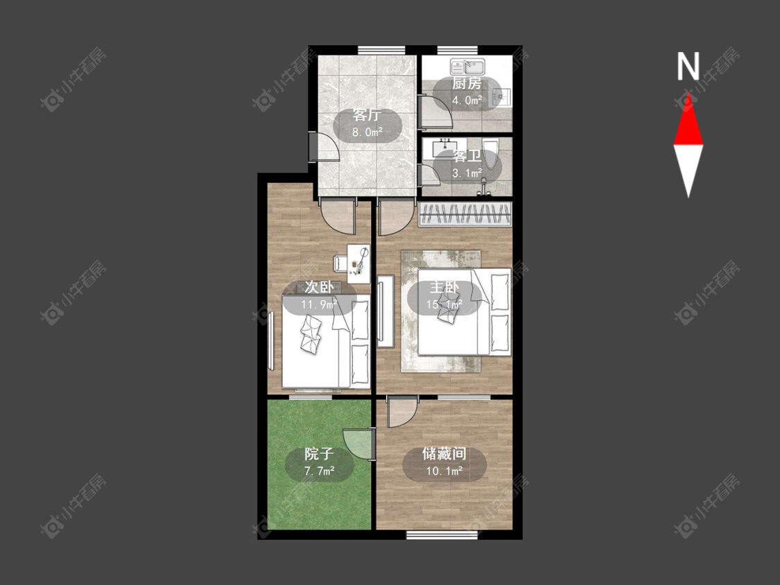 常州勤业一二三村在售二手房源户型图_小牛看房