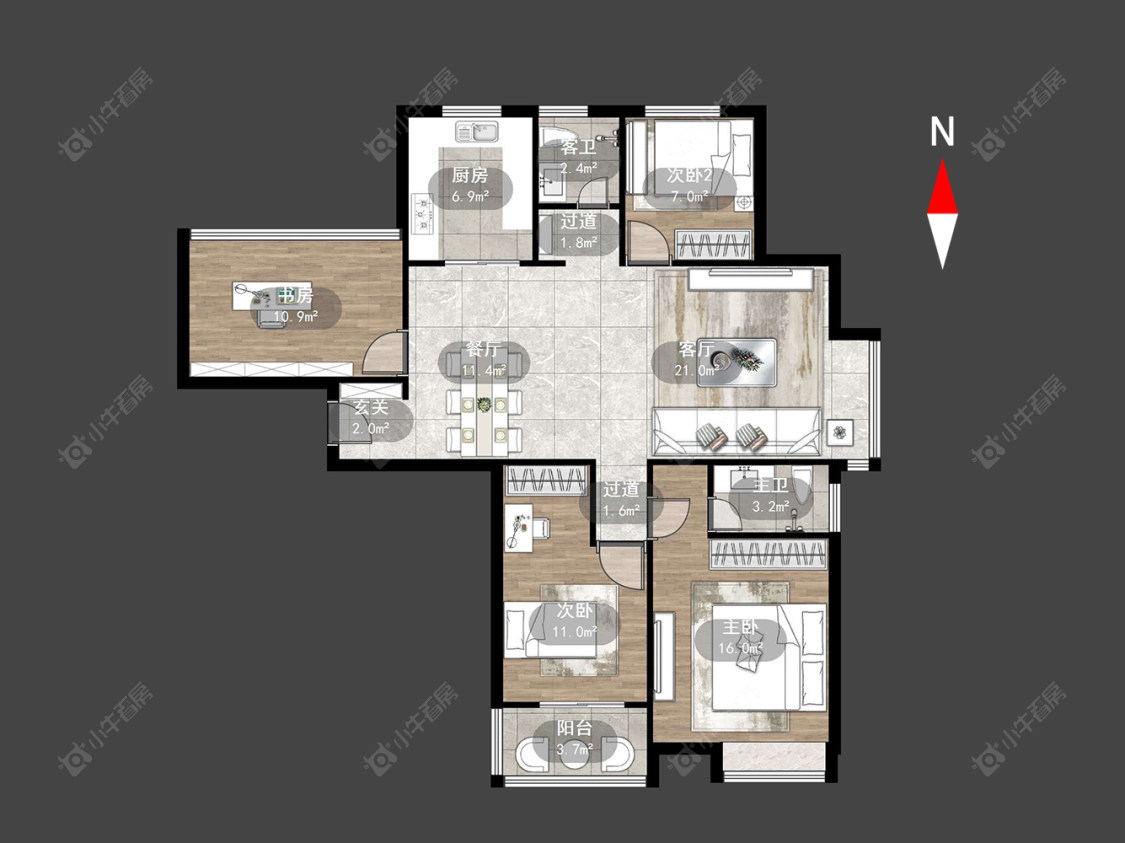 常州润泽东方尚院在售二手房源户型图_小牛看房