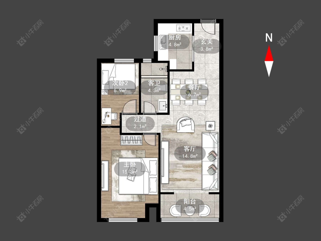 常州海华花园在售二手房源户型图_小牛看房