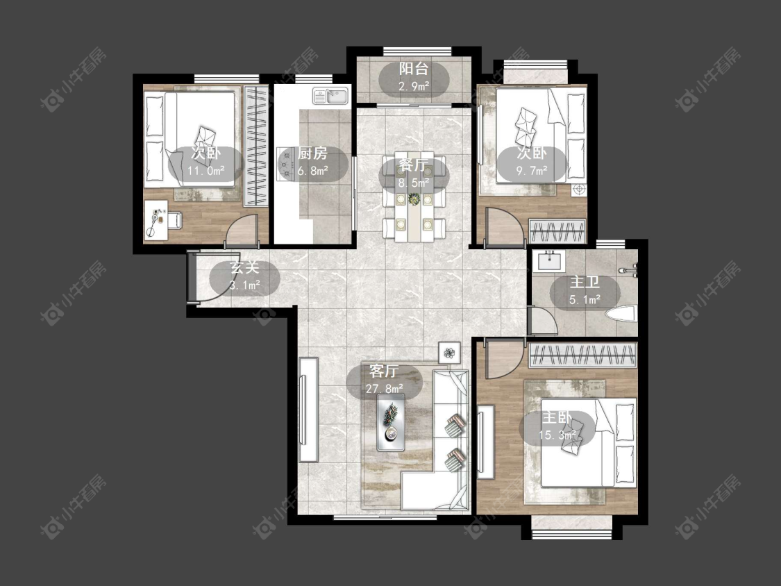 常州天悦名城在售二手房源户型图_小牛看房