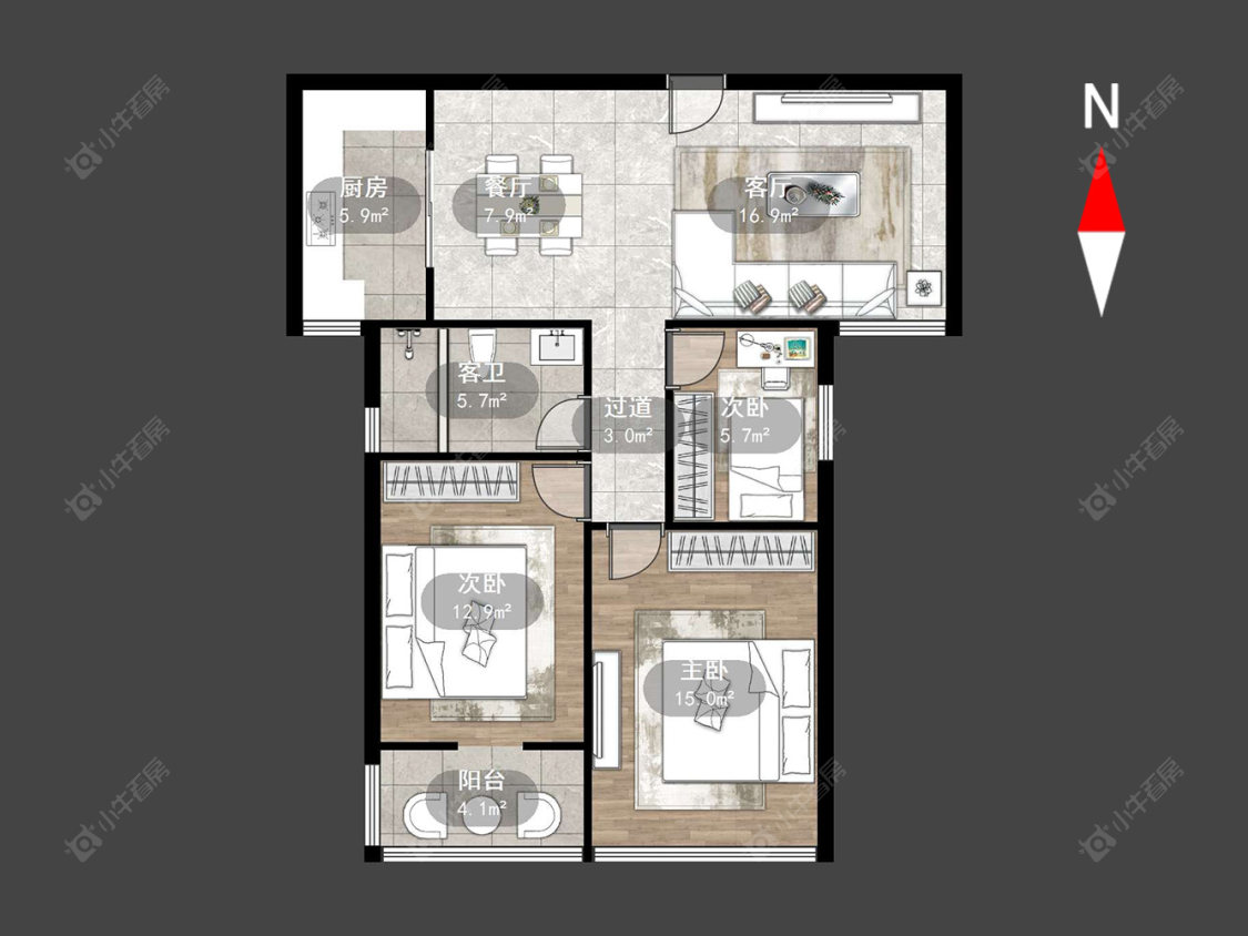 常州天隽峰在售二手房源户型图_小牛看房