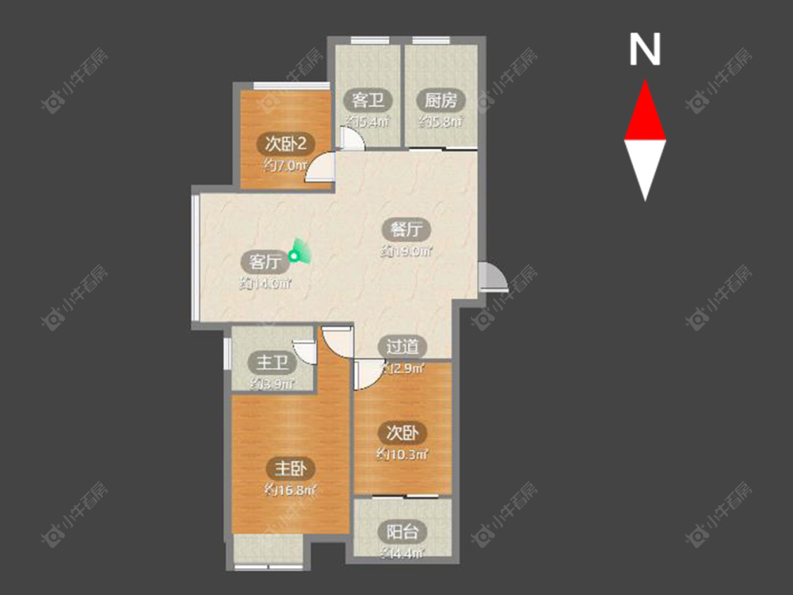 常州白马公馆在售二手房源户型图_小牛看房