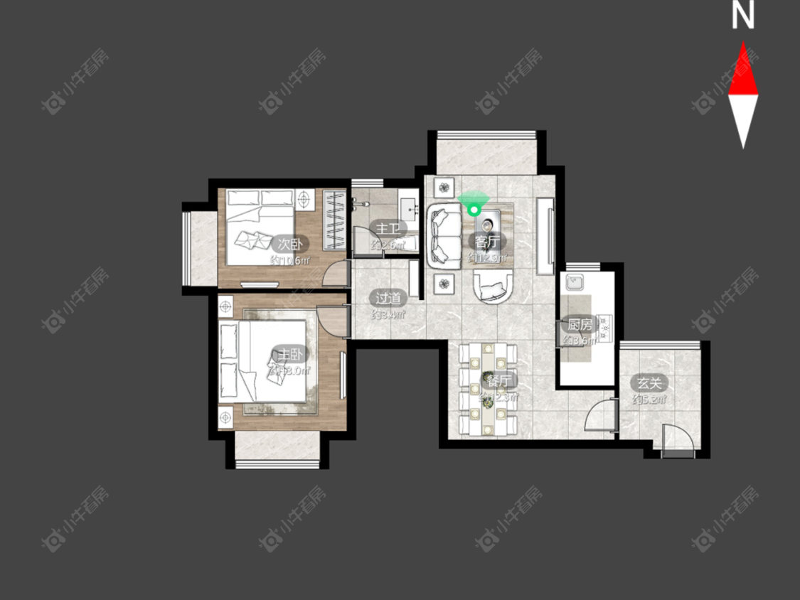 蓝山湖房源户型图 常州蓝山湖在售二手房源户型图_小牛看房