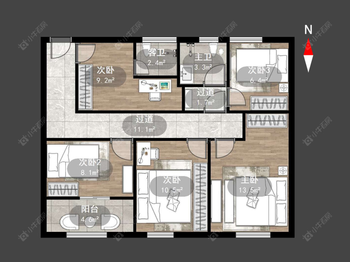 凤凰湖西苑房源户型图 常州凤凰湖西苑在售二手房源户型图_小牛看房