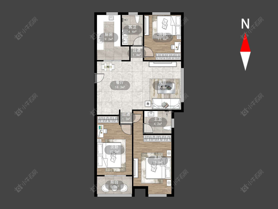 常州聚荣嘉园在售二手房源户型图_小牛看房