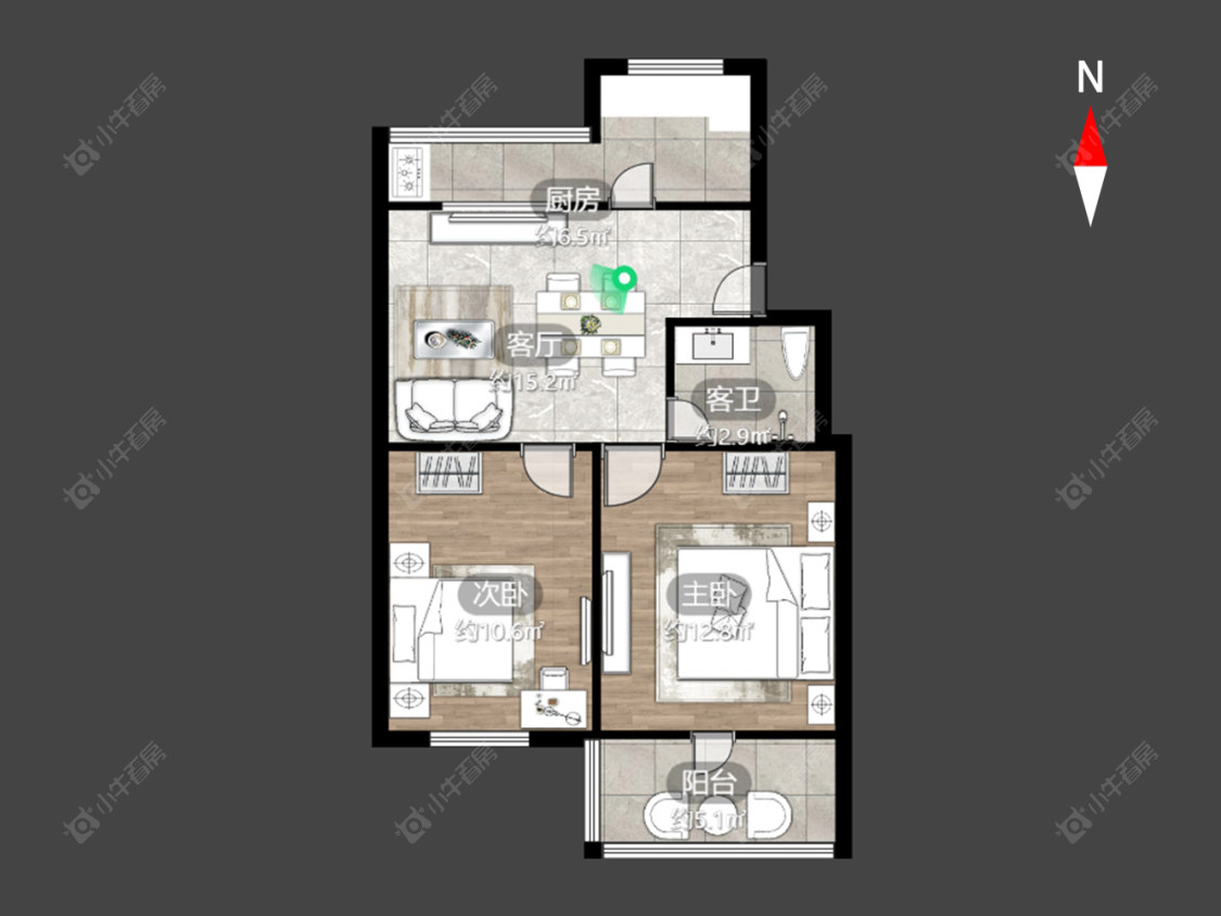 常州清潭六村在售二手房源户型图_小牛看房