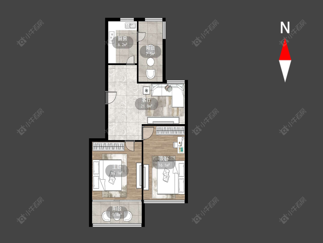 常州雅筑公寓在售二手房源户型图_小牛看房