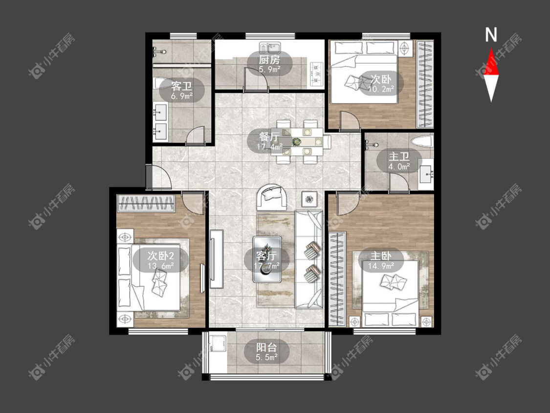 常州广景山庄在租房源户型图_小牛看房