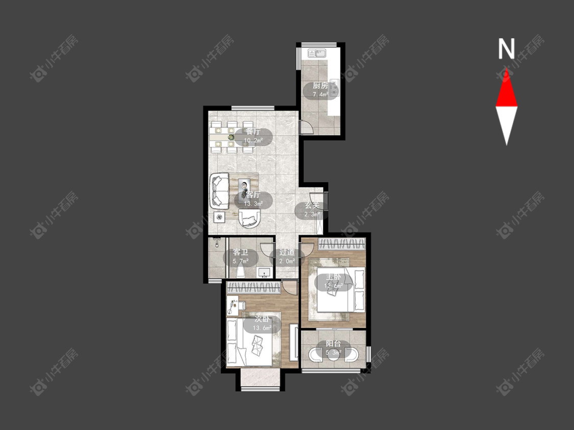 青龙苑北区房源户型图 常州青龙苑北区在售二手房源户型图_小牛看房