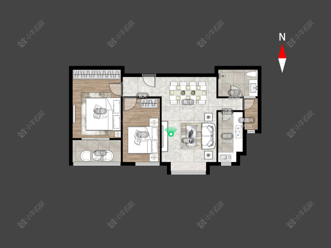常州凯纳华侨城在售二手房源户型图_小牛看房