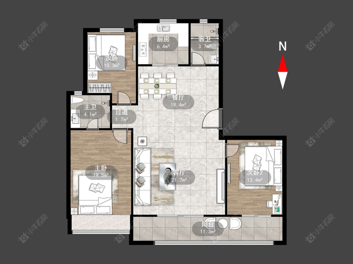 常州碧桂园金科光明府在售二手房源户型图_小牛看房