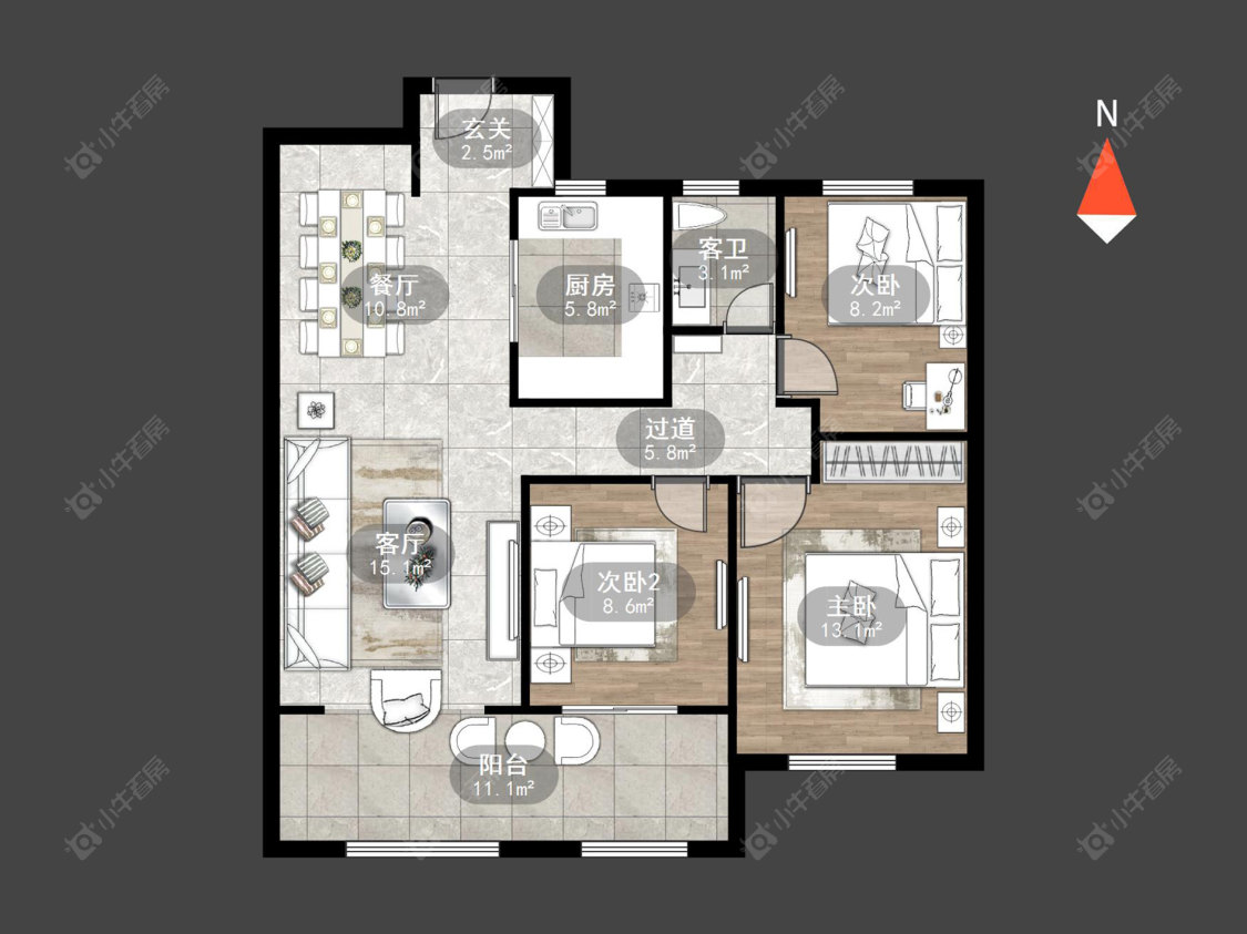常州常发珑玥在售二手房源户型图_小牛看房