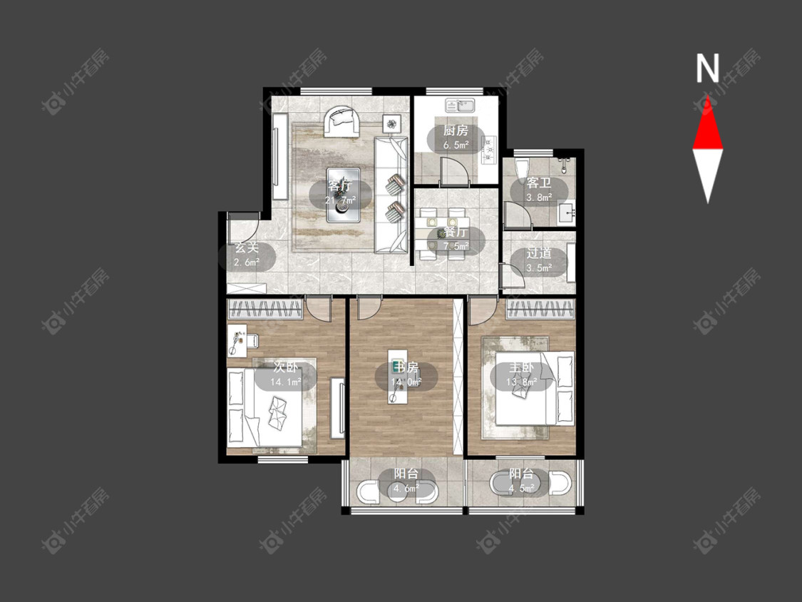 常州翠竹新村北区在售二手房源户型图_小牛看房