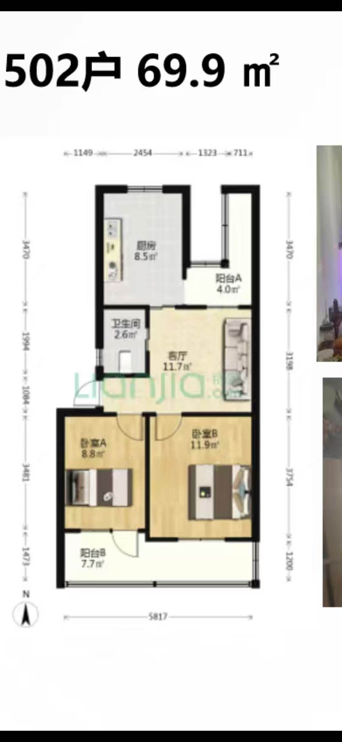 常州红梅西村在租房源户型图_小牛看房