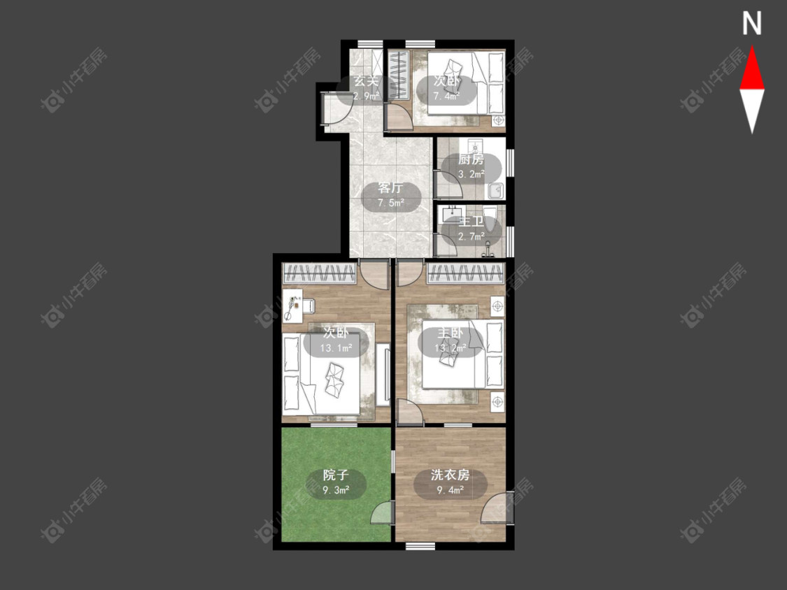 常州西新桥二村在售二手房源户型图_小牛看房