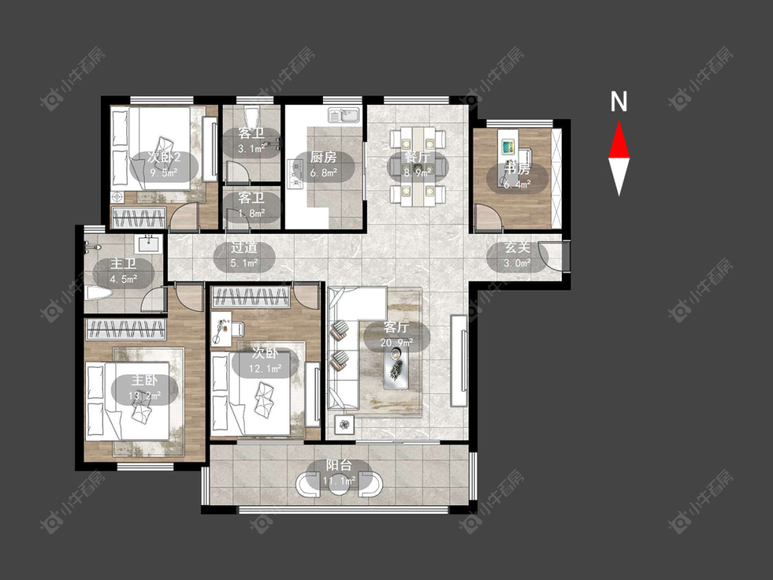 常州嘉禾尚郡在售二手房源户型图_小牛看房