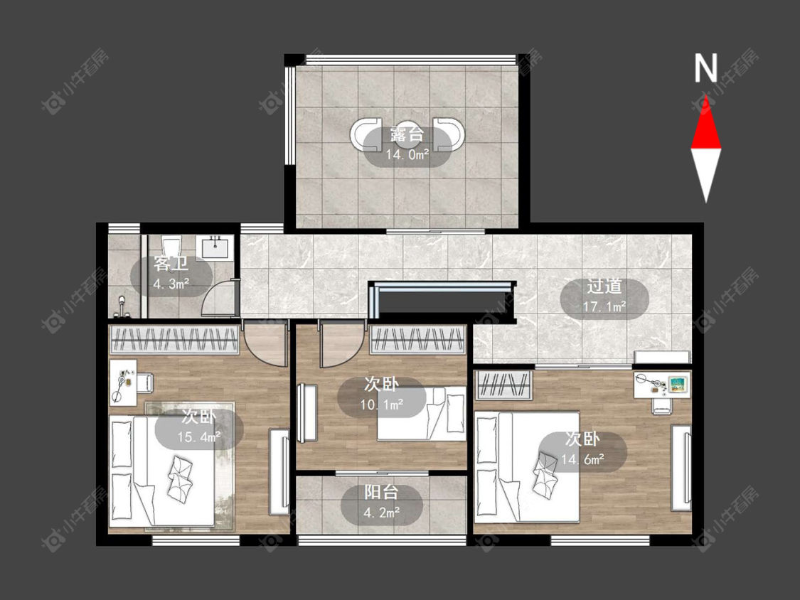 常州中天名园在售二手房源户型图_小牛看房