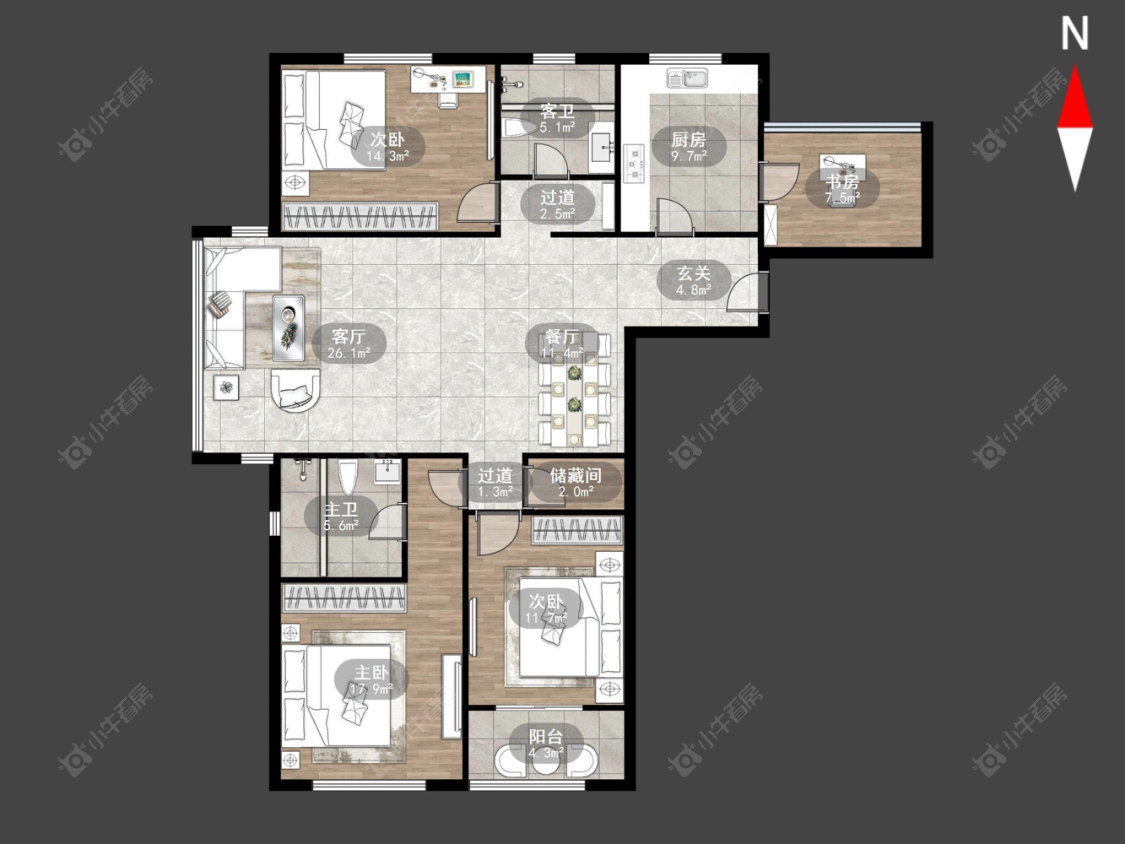 常州京城豪苑南区在售二手房源户型图_小牛看房