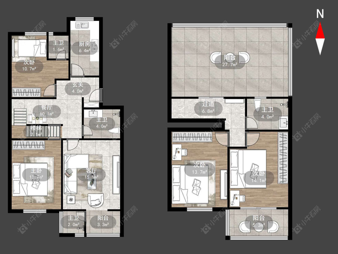 运河花园房源户型图 常州运河花园在售二手房源户型图_小牛看房