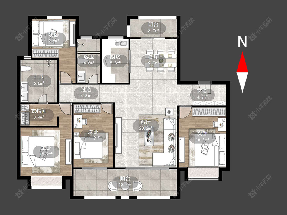 常州新城公馆荣域在售二手房源户型图_小牛看房