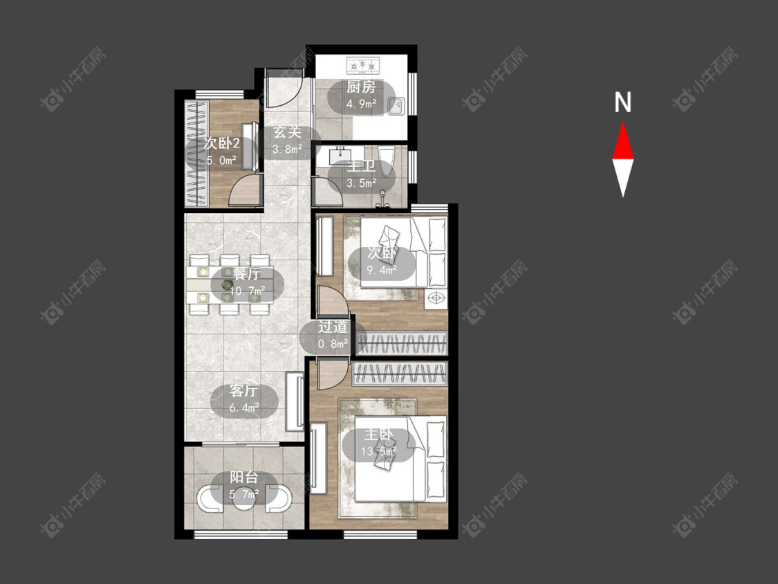 常州新城悠活城在售二手房源户型图_小牛看房