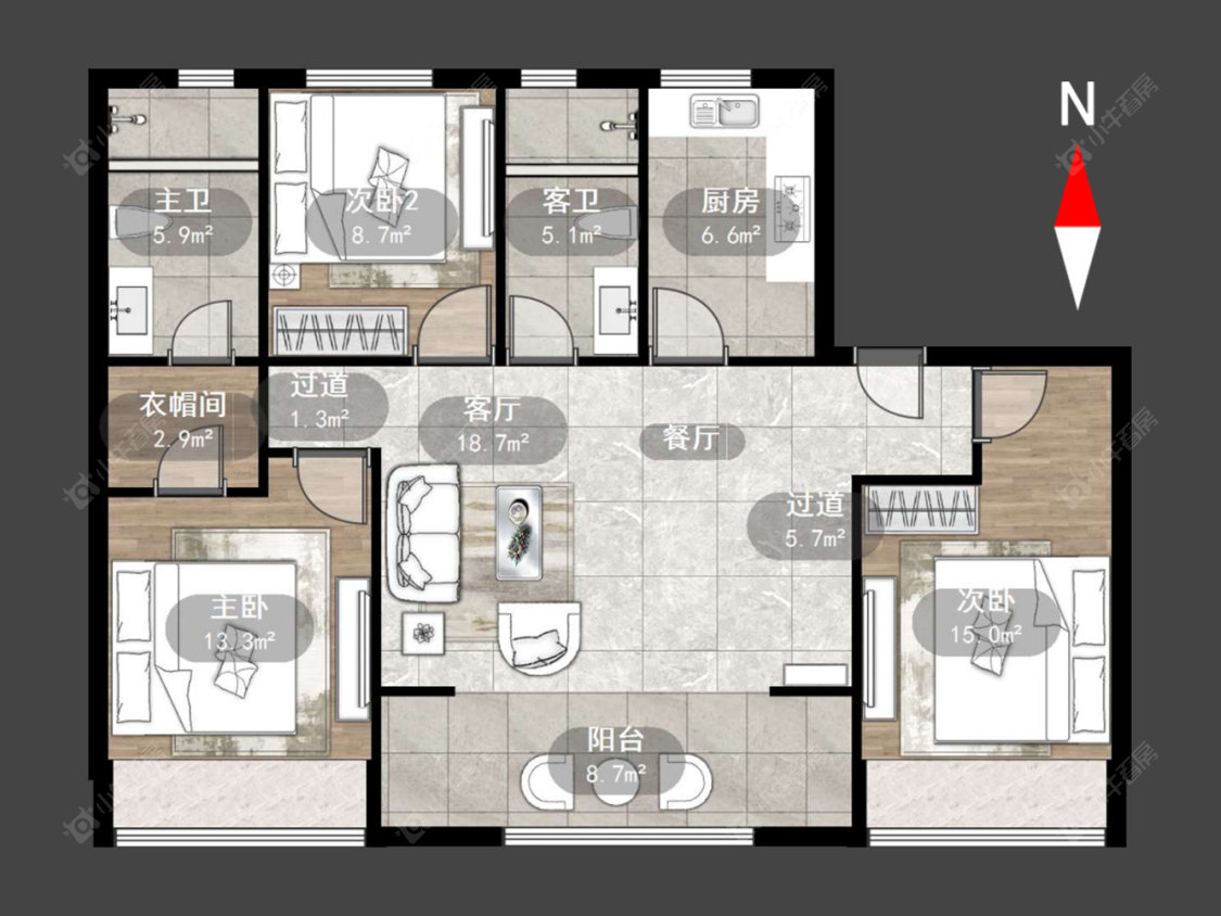 万科弘阳君望甲第房源户型图 常州万科弘阳君望甲第在售二手房源户型图_小牛看房