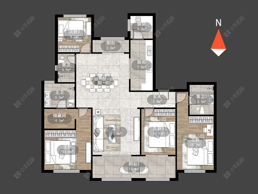常州常发珑玥在售二手房源户型图_小牛看房