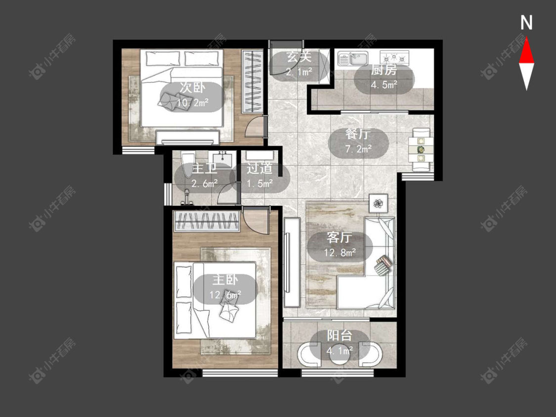 常州雨润城在售二手房源户型图_小牛看房